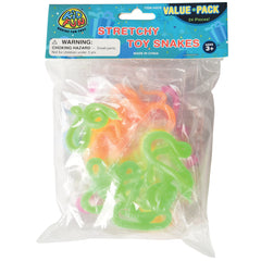 Stretchy Toy Snakes/24 Per Pkg - 24 Count