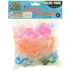 Stretchy Toy Snakes/24 Per Pkg - 24 Count