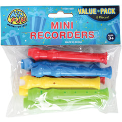 Mini Recorders/8 Per Pkg - 8 Count