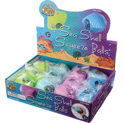 Sea Shell Squeeze Balls - 12 Count
