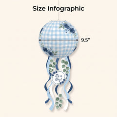 Baby in Bloom Hanging Lanterns - Blue Floral 3-Pack