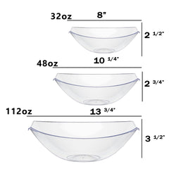 48 Oz. | Clear Plastic Stadium Bowl | 36 Count