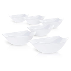 48 Oz. | White Plastic Stadium Bowl | 36 Count