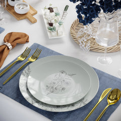 8" Blossom Circle Design Plastic Plates (10)