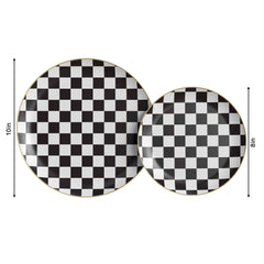 8 In. Earthtrends Checkered Design Plates | 20 Count