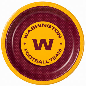 Washington Football Team 9" Round Paper Plates