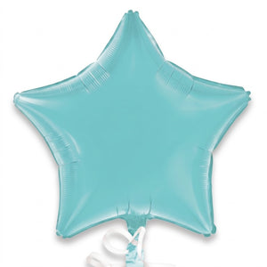 Caribbean Blue Star Foil Balloon - 18"