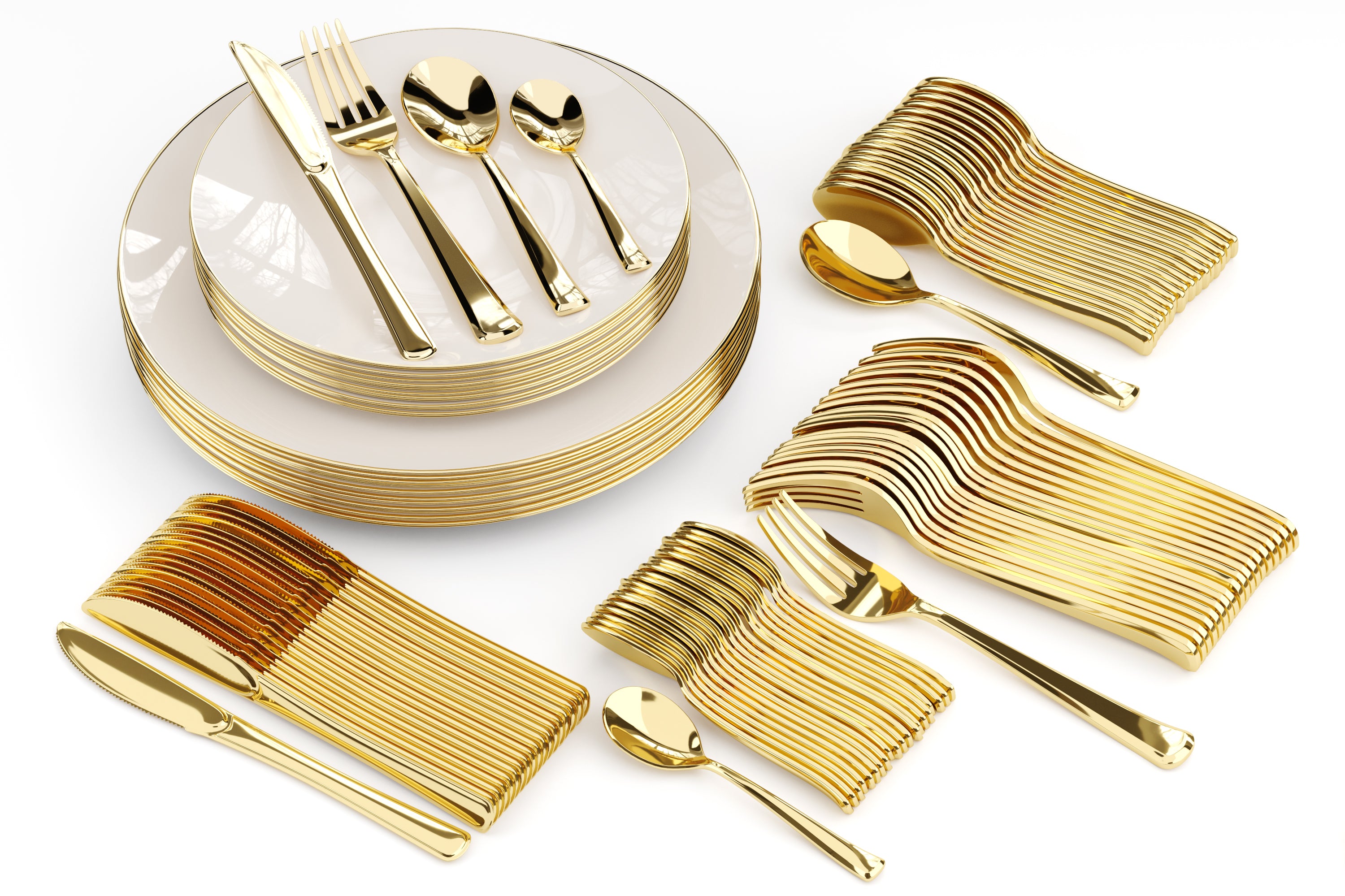 140 Pieces | Setting for 20 | Ivory Classic Combo Pack