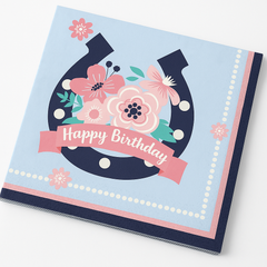 Saddle Up "Happy Birthday" Beverage Napkins - 16 Pack