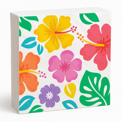 Tropical Hibiscus Summer Beverage Napkins