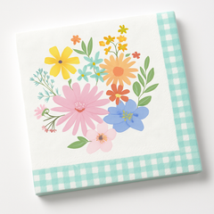 Springtime Blooms Beverage Napkins - 16 Pack - 5 In. X 5 In.