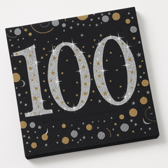 Sparkling Celebration Beverage Napkins - Pack of 100 - 5 In. X 5 In.