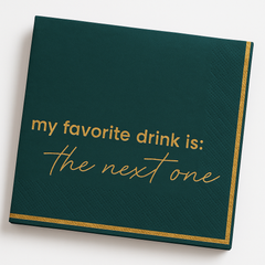 My Favorite Drink Is...' Foil Stamped Beverage Napkins - 20 Count - 5 In. X 5 In.