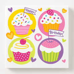 Cupcake Party Birthday Lunch Napkins