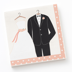 Elegant Wedding Attire Luncheon Napkins
