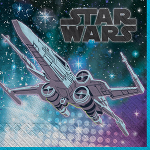 Star Wars Galaxy X-Wing Lunch Napkins - 6.5 In. x 6.5 In. - 16 Pack