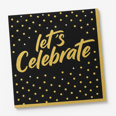 Let's Celebrate Confetti Luncheon Napkins - 16 Count - 6.5 In. X 6.5 In.