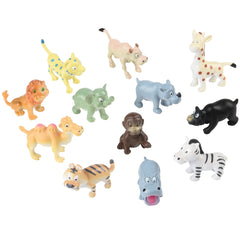 Eco-Friendly Baby Zoo Animals - 12 Count