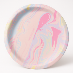 Elegant Marble Design 10" Round Paper Plates