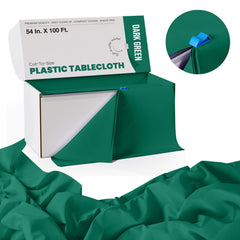54 In. x 100 Ft. Cut To Size Table Roll | Dark Green | Case of 6