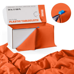 54 In. x 100 Ft. Cut To Size Table Roll | Orange | Case of 6