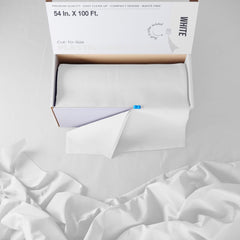 54 In. x 100 Ft. Cut To Size Table Roll | White | Case of 6