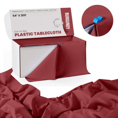 54 In. x 300 Ft. Cut To Size Table Roll | Burgundy | Case of 4