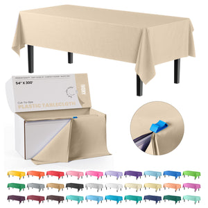 54 in. x 300 Ft. Cut To Size Table Roll | Ivory | Case of 4