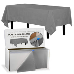 54 In. x 300 Ft. Cut To Size Table Roll | Silver | Case of 4