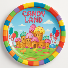 Candyland Birthday Party 7" Round Paper Plates