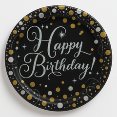 Prismatic Celebration 7" Round Birthday Plates