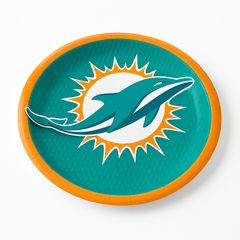 Miami Dolphins 9" Round Paper Plates