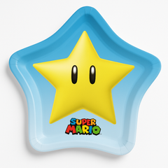 Nintendo Super Mario Star Shaped 8" Paper Plates - Pack of 8