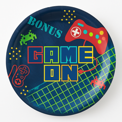 Game On Gamer Birthday Paper Plates - 8.5" (8 Count)