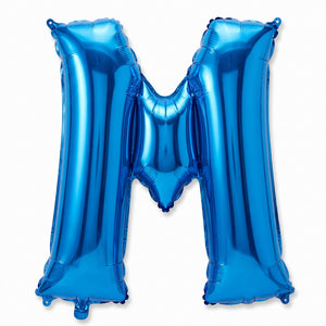 Royal Blue Foil Letter M Balloon