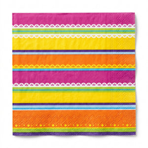 Vibrant Fiesta Beverage Napkins - 5 In. X 5 In.
