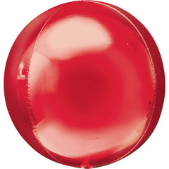 Vibrant 16-Inch Red Geometric Orbz Foil Balloon