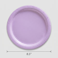 Lavender 8.5" Round Paper Lunch Plates