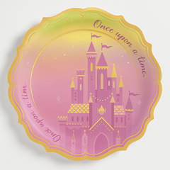 Disney Princess "Once Upon a Time" Metallic Dinner Plates - 10.5", 8-Pack