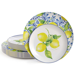 Earthtrends Tuscan Design Paper Plates Combo Set 16/16