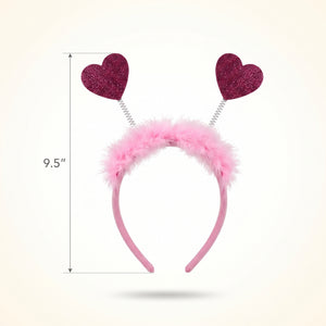 Valentine's Day Pink Heart Head Bopper