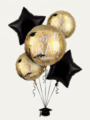 The Adventure Begins Graduation Foil Balloon Bouquet | 5 Count