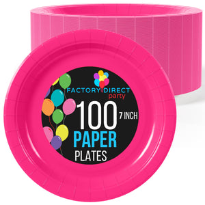 Unleashed | 7 in. Cerise Paper Plates | 100 Count