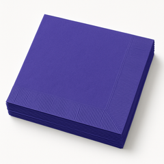 Royal Purple Solid Beverage Napkins - 5 In. X 5 In.