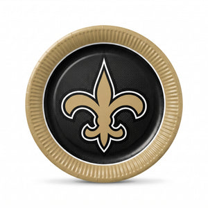 New Orleans Saints 9" Round Paper Plates - 18 Pack