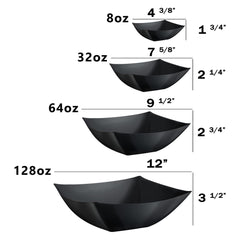 64 Oz. Convex Bowl | Black