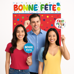 Colorful "Bonne Fete" Scene Setter Kit with Props