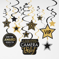 Hollywood Awards Night Swirl Decorations Party Pack