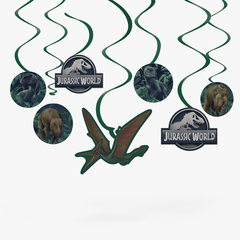 Jurassic World 3D Spiral Hanging Decorations, 12-Pack