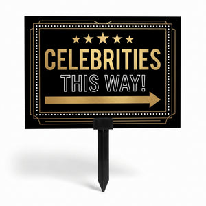 Hollywood Awards Night "Celebrities This Way" Yard Stake Sign